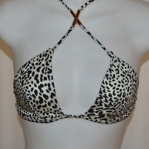 Victoria's Secret Leopard Print Bikini Top Small